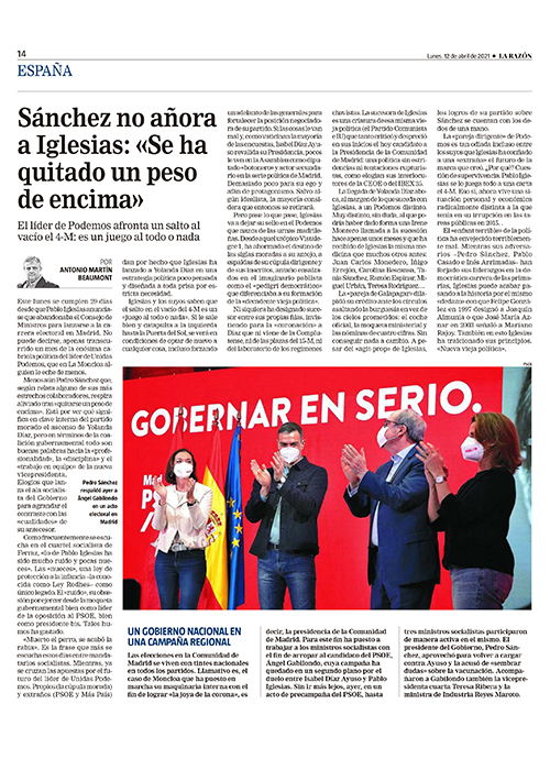 Página interior La Razón