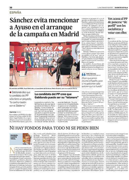 Página interior Diario de Sevilla