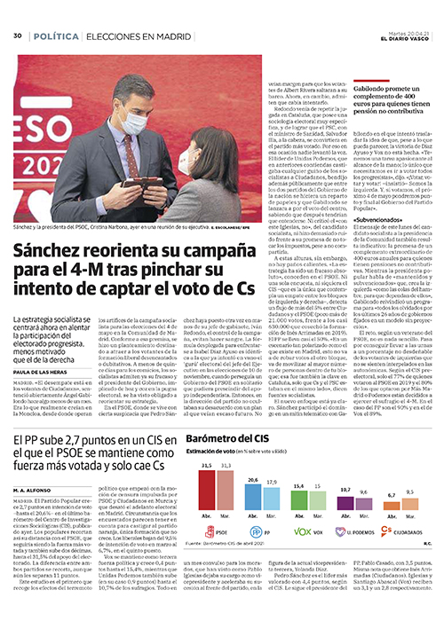 Página interior El Diario Vasco