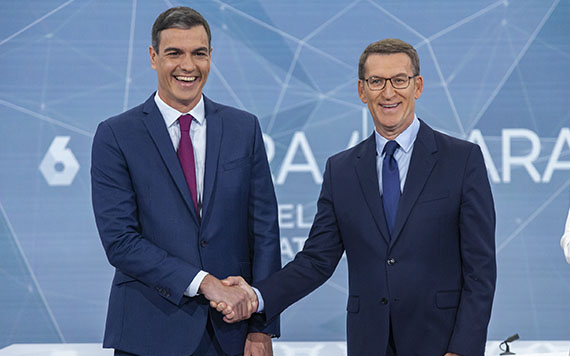 Pedro Sánchez y Alberto Núñez Feijóo
